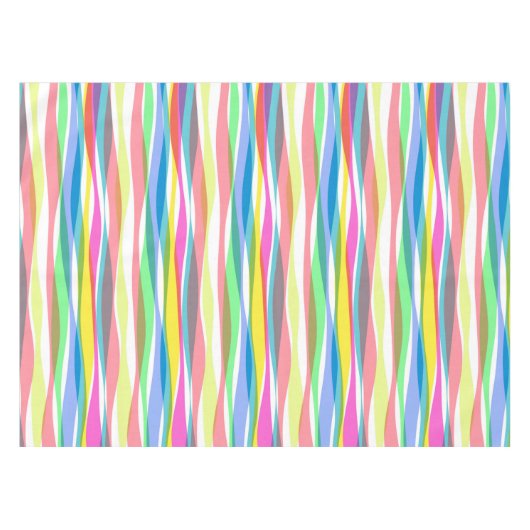 Rainbow Verticale stripes Pastel Kleurig Tafelkleed (Voorkant (Horizontaal))