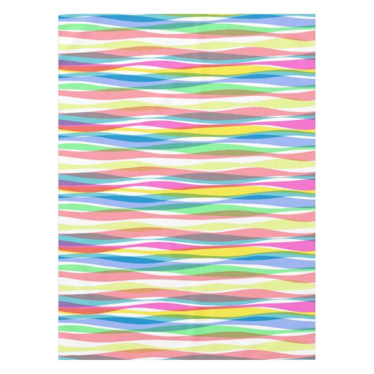 Rainbow Verticale stripes Pastel Kleurig Tafelkleed (Voorkant)