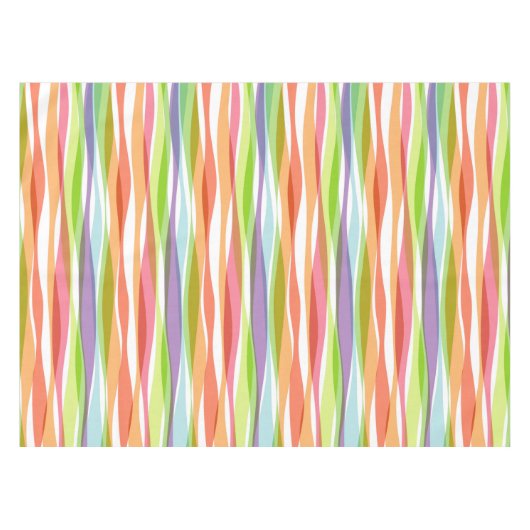 Rainbow Verticale stripes Pastel Kleurig Tafelkleed (Voorkant (Horizontaal))