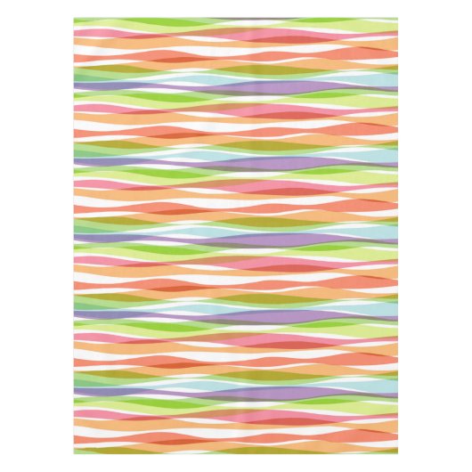 Rainbow Verticale stripes Pastel Kleurig Tafelkleed (Voorkant)