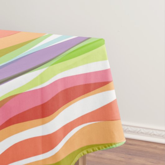 Rainbow Verticale stripes Pastel Kleurig Tafelkleed (Voorbeeld)