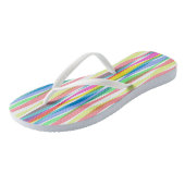 Rainbow Verticale stripes Pastel Kleurig Teenslippers (Schuin)