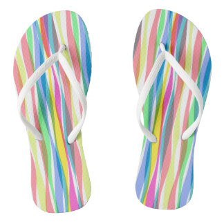 Rainbow Verticale stripes Pastel Kleurig Teenslippers