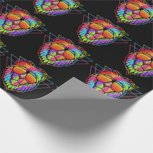 Rainbow Vibes Lion Cadeaupapier (Hoek)