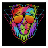 Rainbow Vibes Lion Perfect Poster (Voorkant)