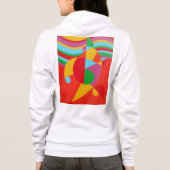 Rainbow Vibes White Women's Hoodie (Achterkant)