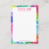 Rainbow Vibrant Sieraden Ketting Oorbel Display Visitekaartje (Voorkant)