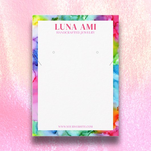 Rainbow Vibrant Sieraden Ketting Oorbel Display Visitekaartje