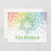 Rainbow Video Game Gamer Bar Mitzvah Dank je Bedankkaart (Voorkant / Achterkant)