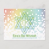 Rainbow Video Game Gamer Bar Mitzvah Sla de datum  Briefkaart (Voorkant)