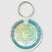 Rainbow Video Game Gamer Bar Mitzvah Sleutelhanger (Voorkant)