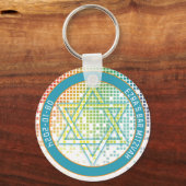 Rainbow Video Game Gamer Bar Mitzvah Sleutelhanger (Voorkant)