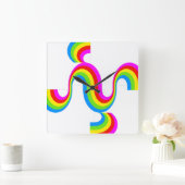 RAINBOW VIERKANTE KLOK (Huis)