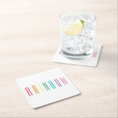 RAINBOW Vierkante Papier Onderzetters (Insitu)