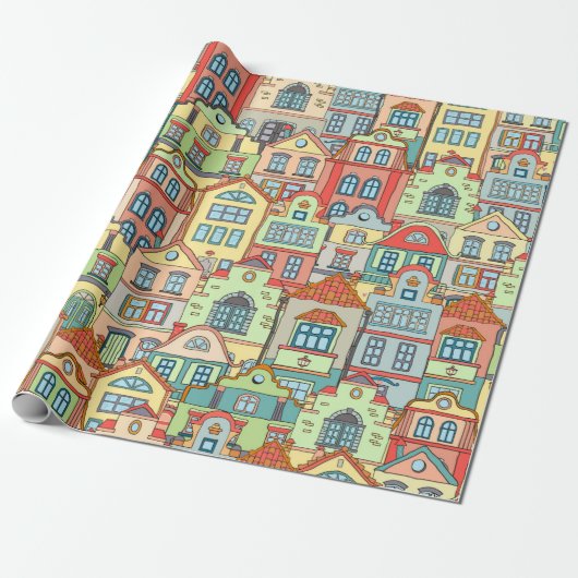 Rainbow Village City Homes Welcome 2 Cadeaupapier (Uitgerold)