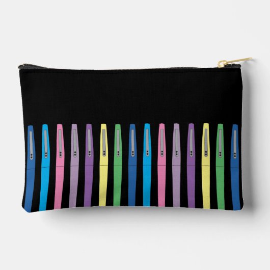 Rainbow Vilt Pennen Doodle Pencil Pouch Etui (Achterkant)
