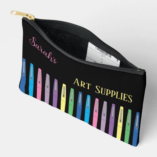 Rainbow Vilt Pennen Doodle Pencil Pouch Etui (Open)