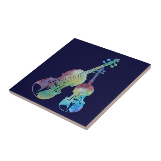 Rainbow Violin en Viola Tegeltje (Zijkant)