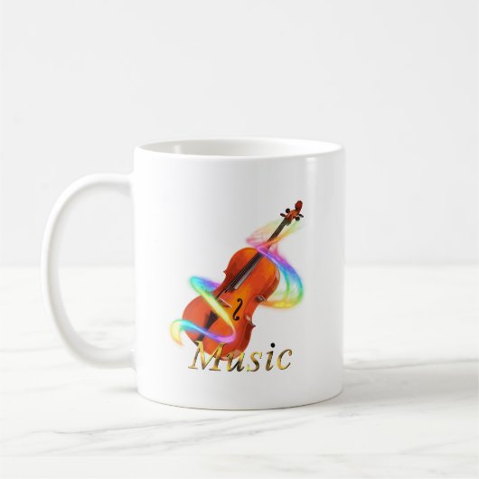 Rainbow Violin Koffiemok (Links)