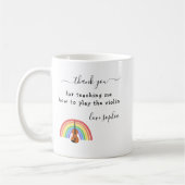 Rainbow Violin Music Teacher Waarderingsgeschenk Koffiemok (Links)