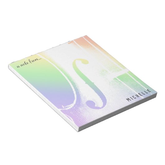 Rainbow Violin Notitieblok (Schuin)