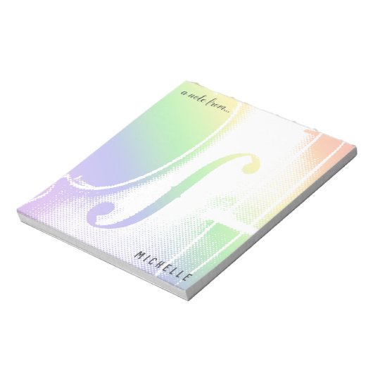 Rainbow Violin Notitieblok (Linkerzijde)