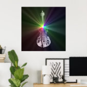 Rainbow Violin Poster (Thuiskantoor)