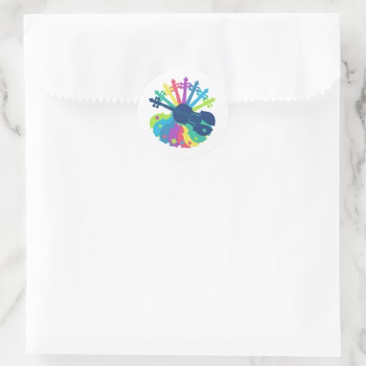 Rainbow Violin Sticker (Tas)