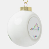Rainbow Virginia-kaart Keramische Bal Ornament (Links)