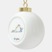 Rainbow Virginia-kaart Keramische Bal Ornament (Rechts)