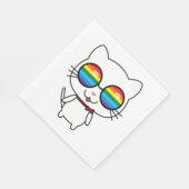 Rainbow Vision Pride Cat Servet (Hoek)