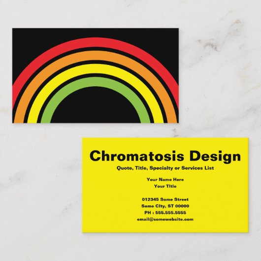 rainbow visitekaartje (Voorkant / Achterkant)