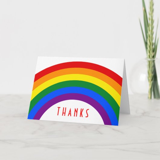 RAINBOW VLAG BUTTON + uw teken of tekst Bedankkaart (Voorkant)