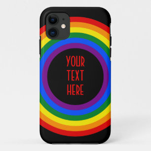 RAINBOW VLAG BUTTON + uw teken of tekst Case-Mate iPhone Case