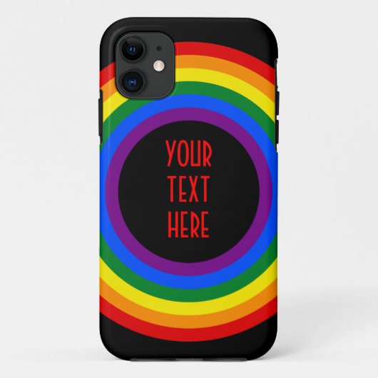 RAINBOW VLAG BUTTON + uw teken of tekst Case-Mate iPhone Case (Achterkant)