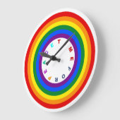 RAINBOW VLAG BUTTON + uw teken of tekst Grote Klok (Hoek)
