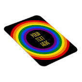 RAINBOW VLAG BUTTON + uw teken of tekst Magneet (Rechterzijde)
