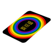 RAINBOW VLAG BUTTON + uw teken of tekst Magneet (Linkerzijde)