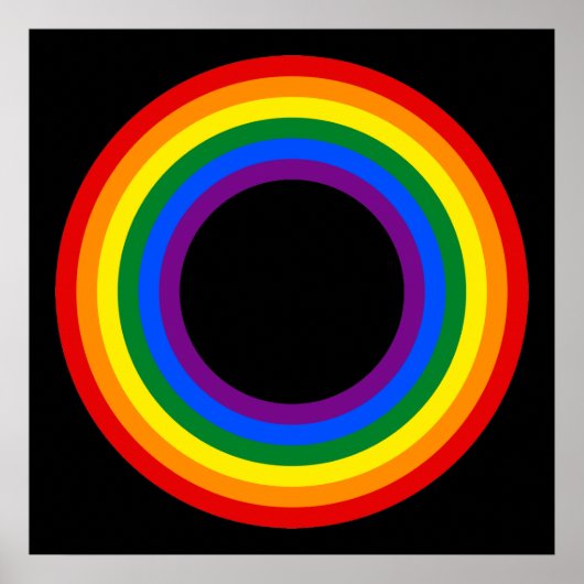 RAINBOW VLAG BUTTON + uw teken of tekst Poster (Voorkant)