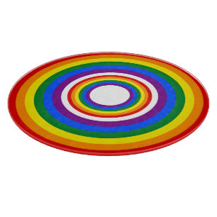 RAINBOW VLAG BUTTON + uw teken of tekst Snijplank
