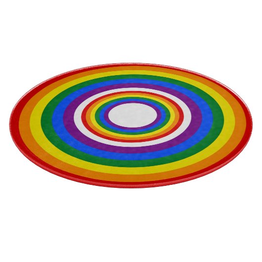 RAINBOW VLAG BUTTON + uw teken of tekst Snijplank (Hoek)