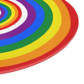RAINBOW VLAG BUTTON + uw teken of tekst Snijplank (Hoek)