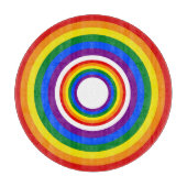 RAINBOW VLAG BUTTON + uw teken of tekst Snijplank (Voorkant)
