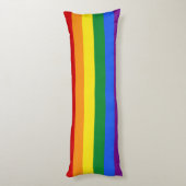 Rainbow Vlag-kussen Lichaamskussen (Achterkant (Verticaal))