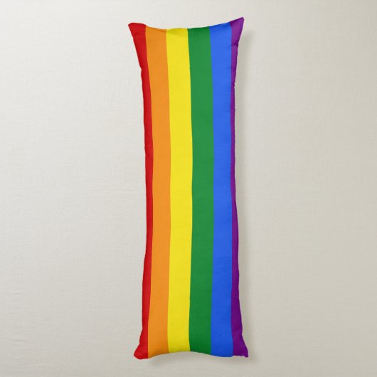Rainbow Vlag-kussen Lichaamskussen (Achterkant (Verticaal))