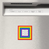 RAINBOW VLAG LIJST + uw teken of afbeelding Magneet (Insitu (Vaatwasser))
