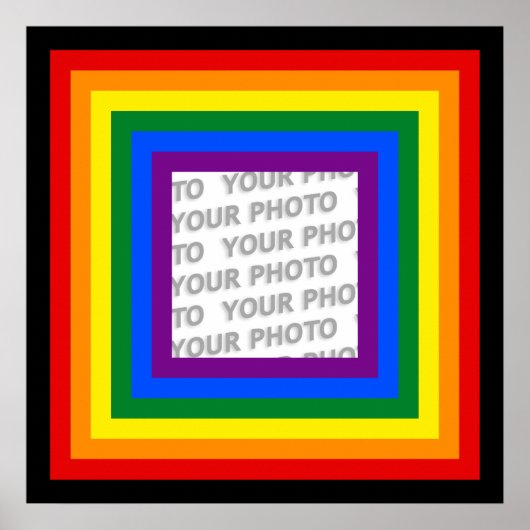 RAINBOW VLAG LIJST + uw teken of afbeelding Poster (Voorkant)