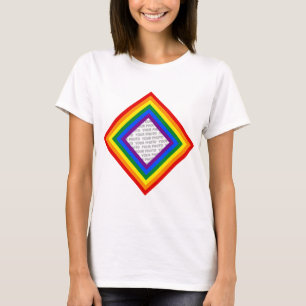 RAINBOW VLAG LIJST + uw teken of afbeelding T-shirt