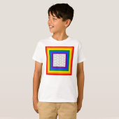 RAINBOW VLAG LIJST + uw teken of afbeelding T-shirt (Voorkant volledig)