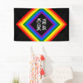 RAINBOW VLAG vierkant lijst + uw ideeën Spandoek (Insitu)